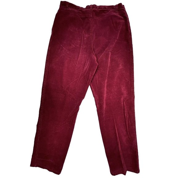 St Johns Bay Corduroy Pants Jeans Women’s 14 31x30 Straight‎ High Crimson EUC - Picture 3 of 9